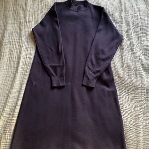 Uniqlo Dark Blue Long Sleeve Dress